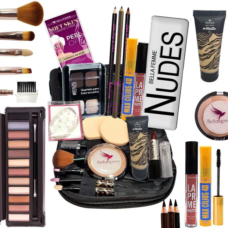 Combo De Maquiagens Completo Necessaire - Pele Clara