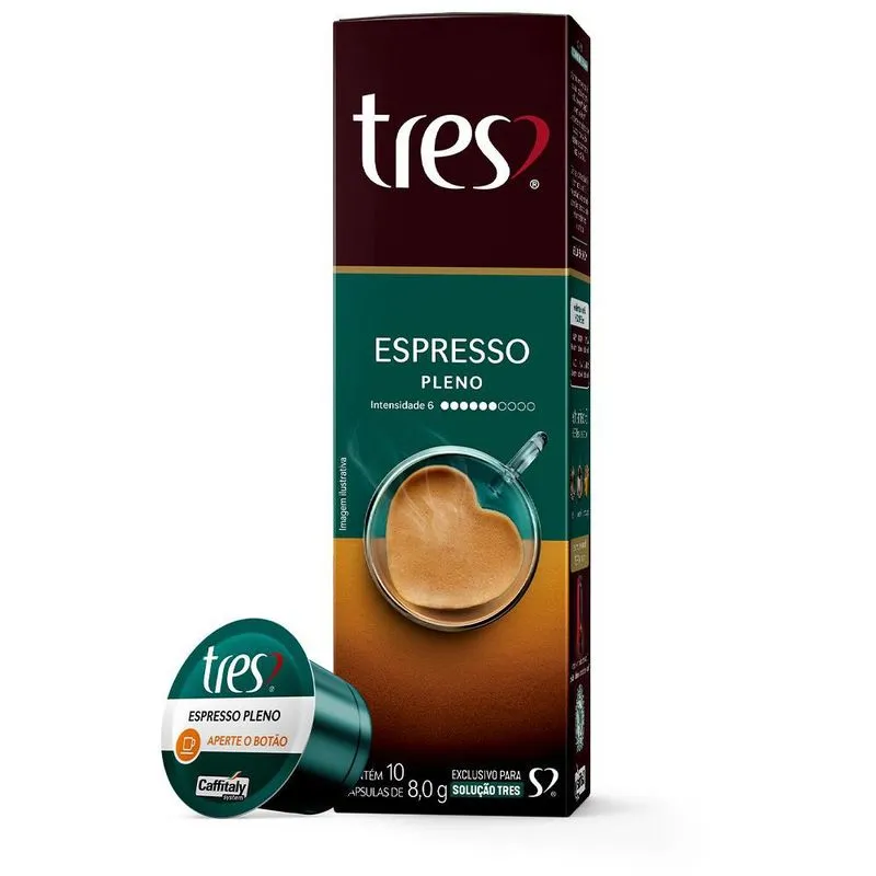 Cápsula De Café Espresso, Pleno, 10 Unidades, Tres