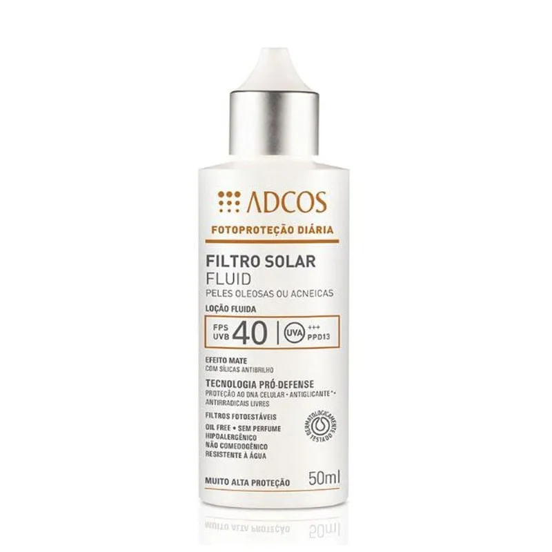 Adcos Filtro Solar Fluid Tonalizante Fps 40 Ivory 50Ml