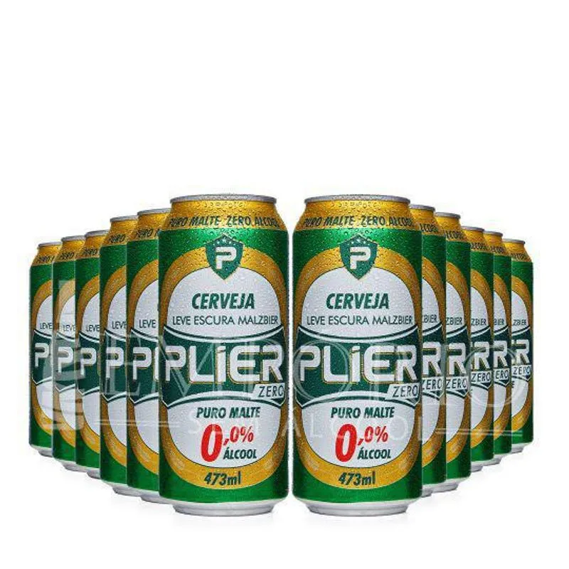 Cerveja Sem Álcool Malzbier Zero Plier - Lata 12 X 473ml