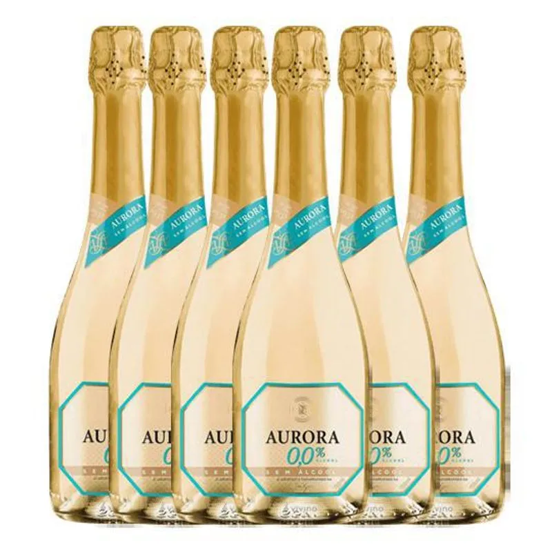 Combo 6 Gaseificado Sem Álcool Aurora 0,0% - 750 Ml