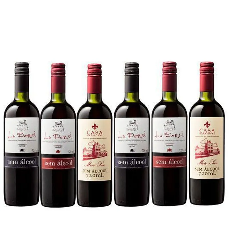 Combo De Vinho Sem Álcool Nacional - La Dorni - 6 Garrafas
