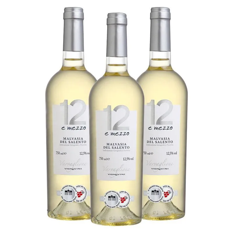 Kit 3 Vinhos Varva 12 E Mezzo Malvasia Del Salento Igp 750ml