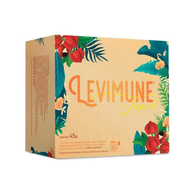 Chá Levimune Tropical 100% Natural 60 Sachês