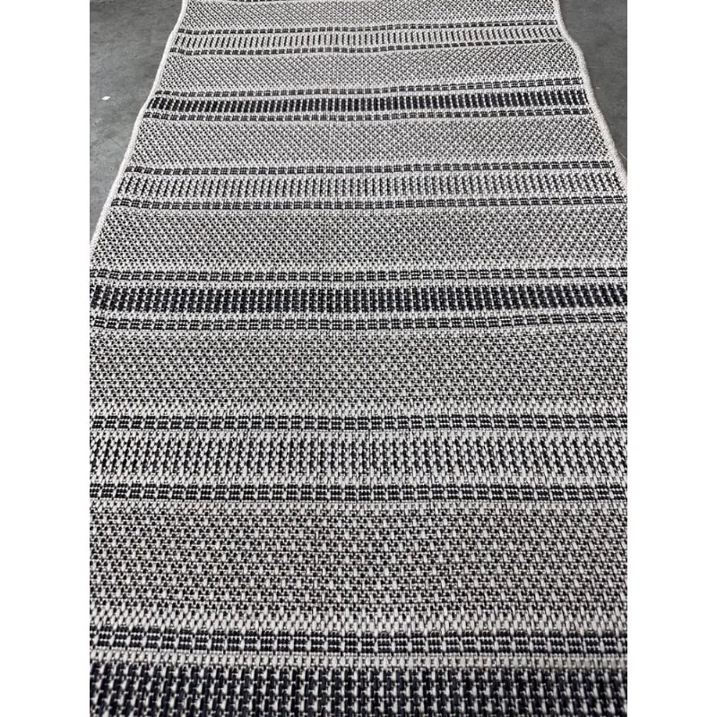Passadeira Trilho 2,5M Sisal Sem Pelo Nature Listrado 250 Cm
