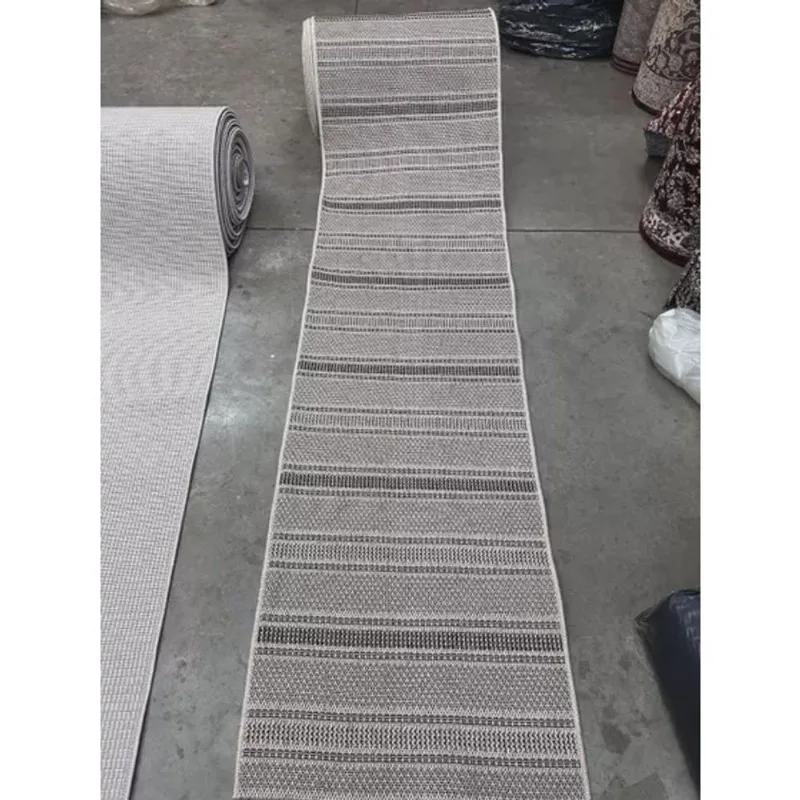 Passadeira Trilho 3M Sisal Sem Pelo Nature Listrado 66X300Cm