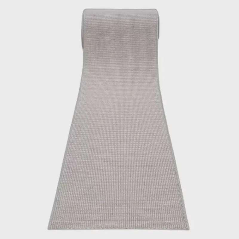Passadeira Trilho 3,5M Sisal Sem Pelo Liso Buzios Cinza 350C