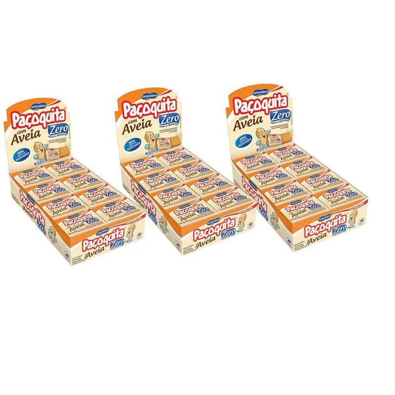 Kit 3 Paçoquita Aveia Zero Açúcar 24 x 22g