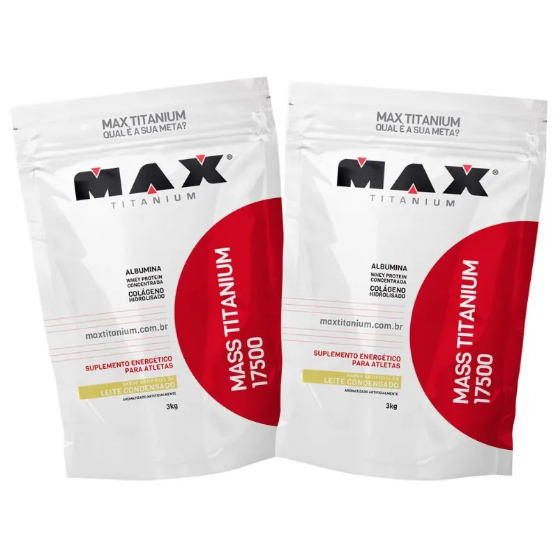 Kit 2 Hipercalórico Mass Titanium 6kg Leite Condensado - Max