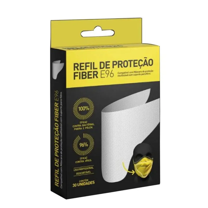 Kit Com Máscara Knit Fiber Cinza G + 30 Filtros + Suporte