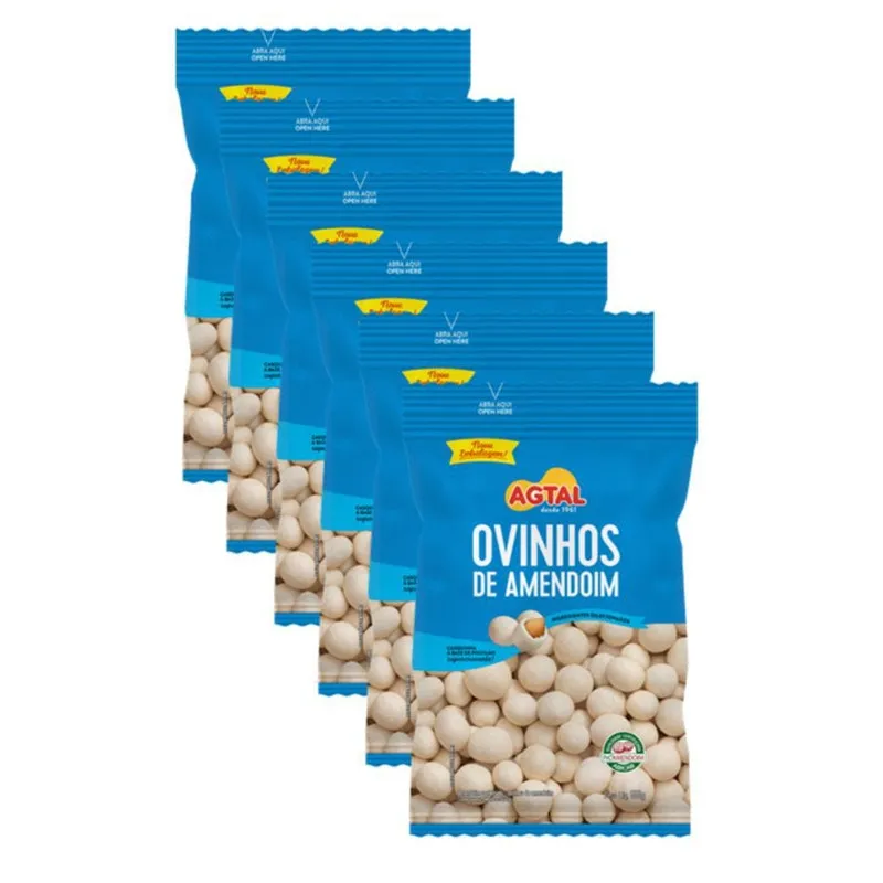 Kit 6 Ovinhos De Amendoim Agtal 150G