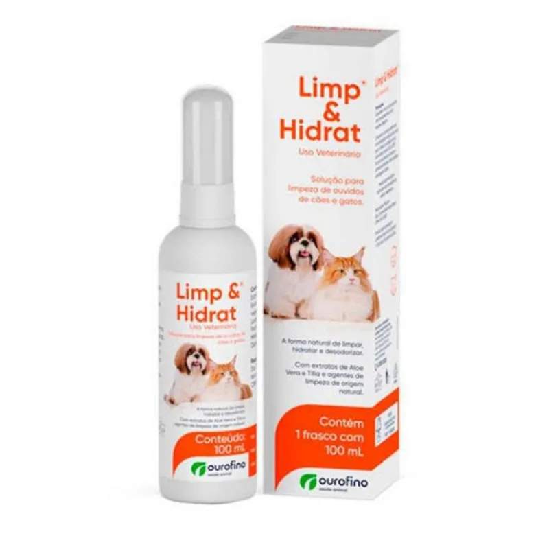 Limpa E Hidrat Solução Limpeza De Ouvidos Ourofino 100ml