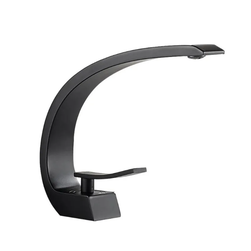 Torneira Banheiro Lavabo Preta Monocomando Slim Black Matte
