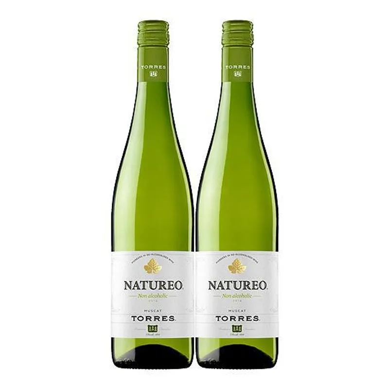 Kit 2 Un Vinho Sem Álcool Branco Moscato Natureo - 750ml