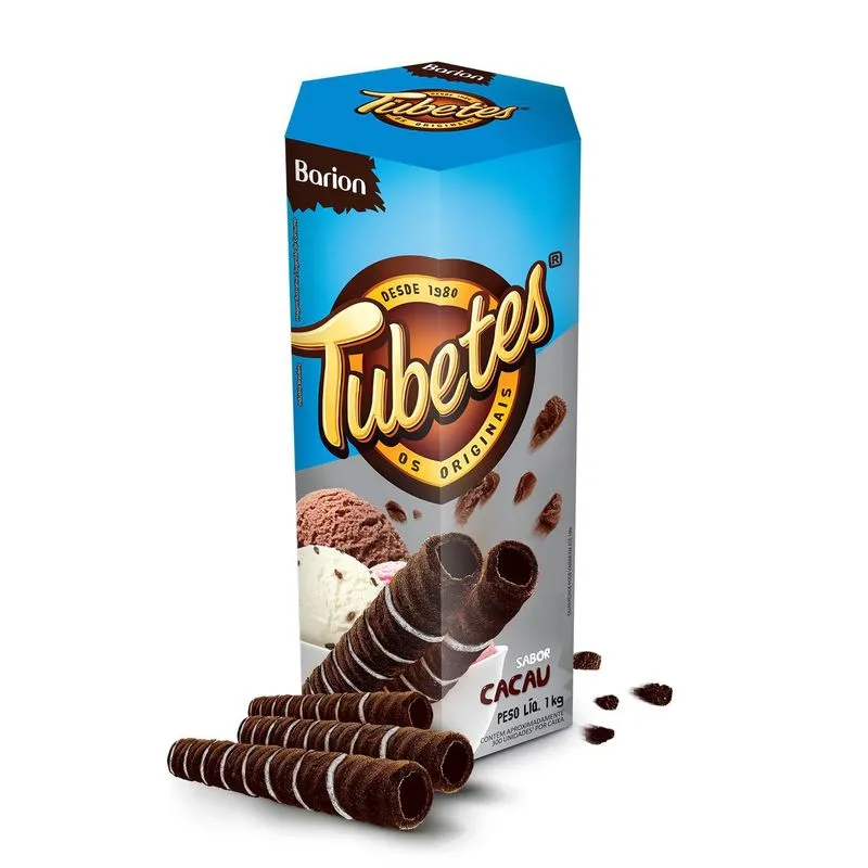 Tubetes Sabor Cacau Barion 1kg - Aprox. 300un.