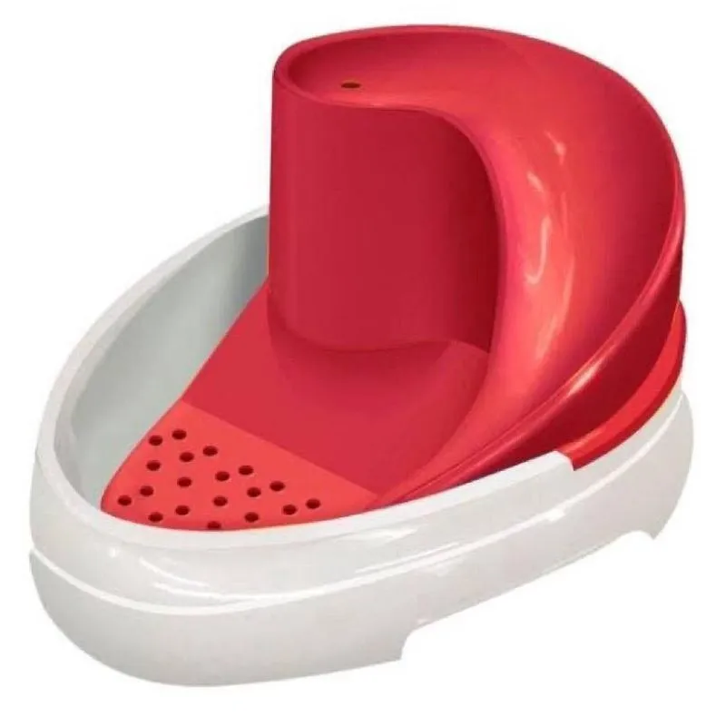 Bebedouro Tobo Fonte Gato Cães Elétrico Bivolt 2,5L Vermelho