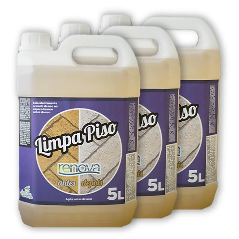 Kit Limpa Piso Renova Removedor De Encardido 5L - 3 Unidades
