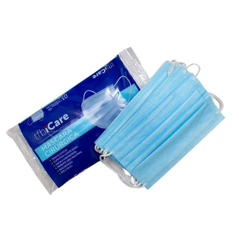 Kit 100 Máscara Cirúrgica Camada Tripla Proteção Selo Anvisa