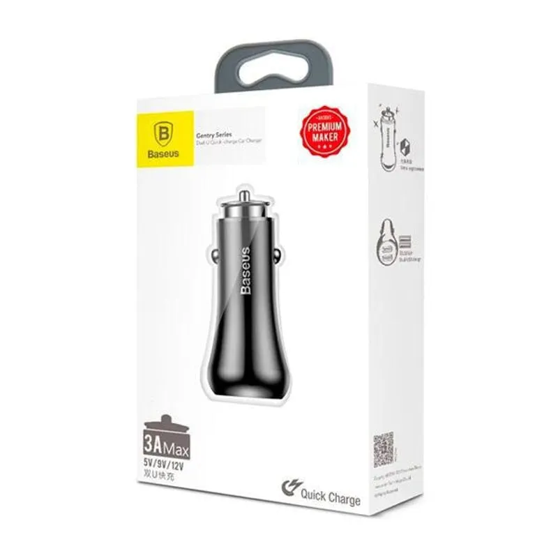 Carregador Duplo Turbo 3.0 Veicular Baseus P Iphone 11 11Pro