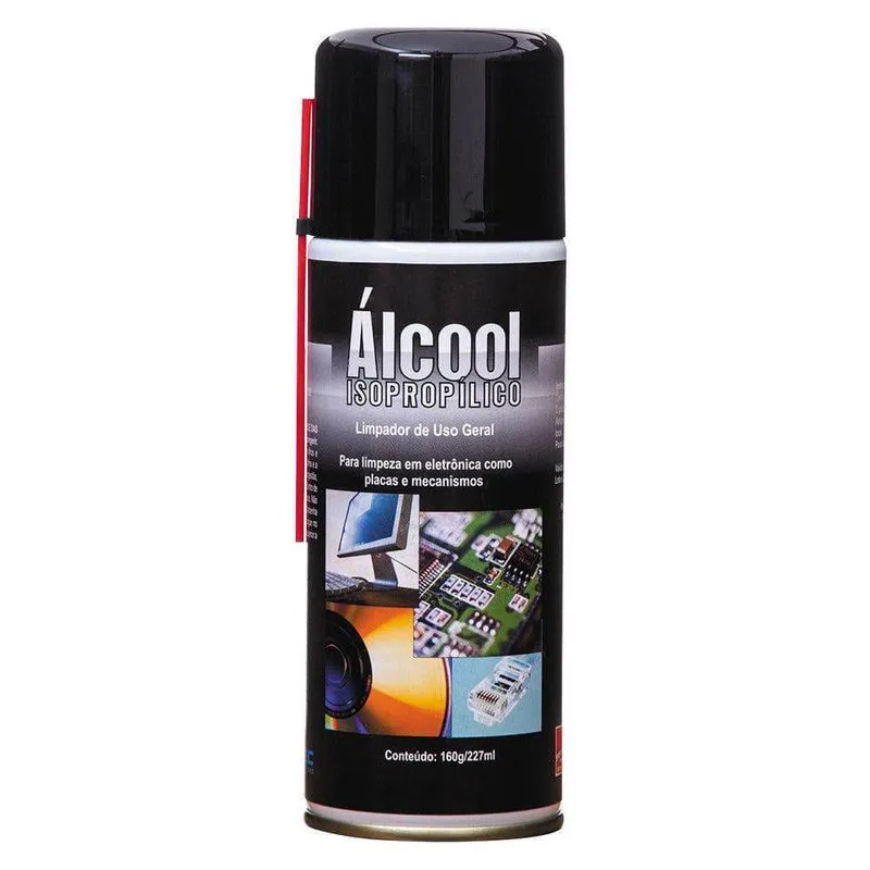 Kit 2 Álcool Isopropílico Spray Aerossol 160g 227ml