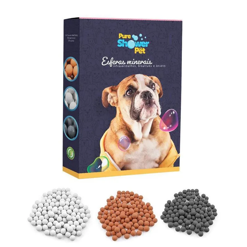 Kit Refil De Esferas Minerais Pet Reposição Pure Shower Pet