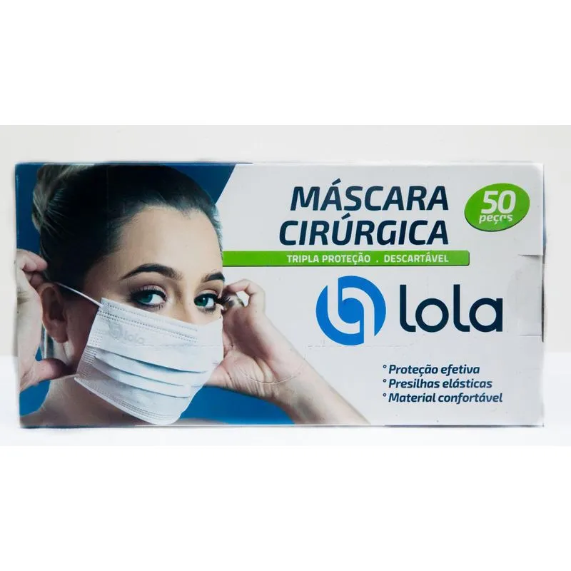 Mascara Tripla Com Elástico - Branca Caixa Com 50 Unidades