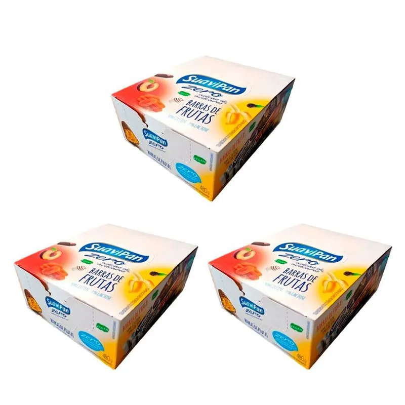 Barra Suavipan Bananaaçaí/ameixacoco/damasco 24x20g - Kit 3