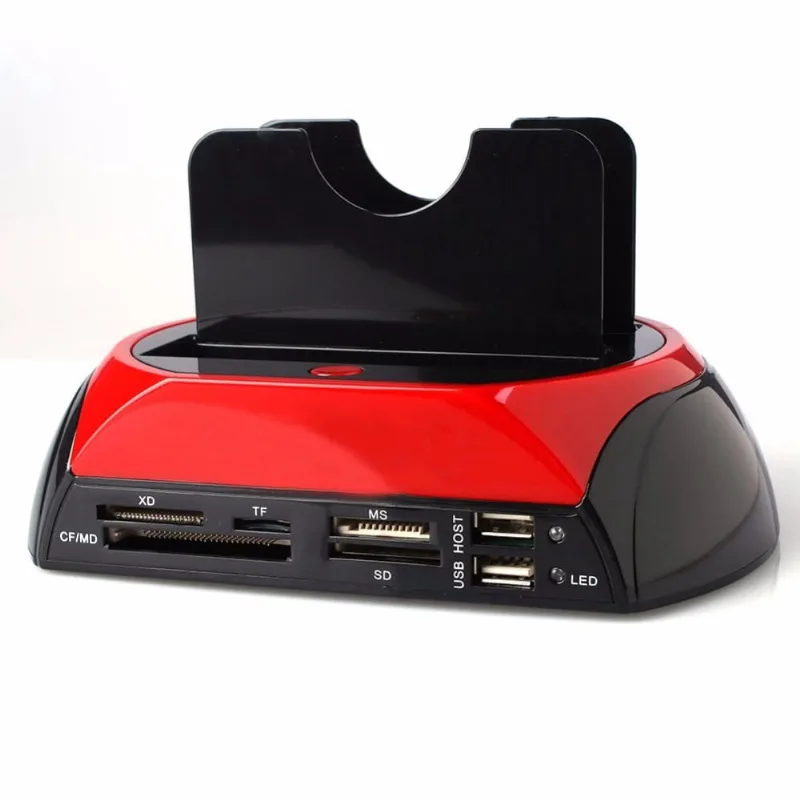 Dockstation Para 2 Hds Sata 2,5 E 3,5 Com Leitor De Cartão