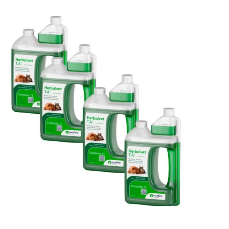 Herbal Vet 1 Lt Desinfetante Herbal Kit 4 Unidades