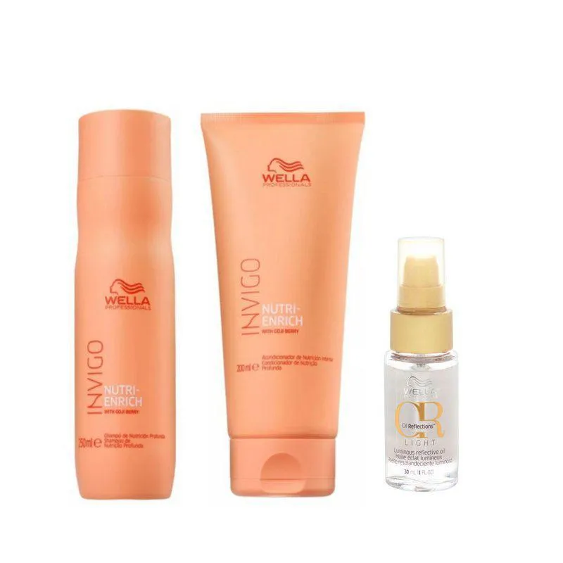 Kit Invigo Enrich Sh250 + Cond200 + Oil Reflect Light 30ml