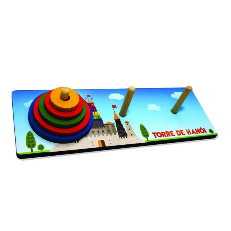 Torre De Hanói Desafio Brinquedo Educativo E Pedagógico Mdf
