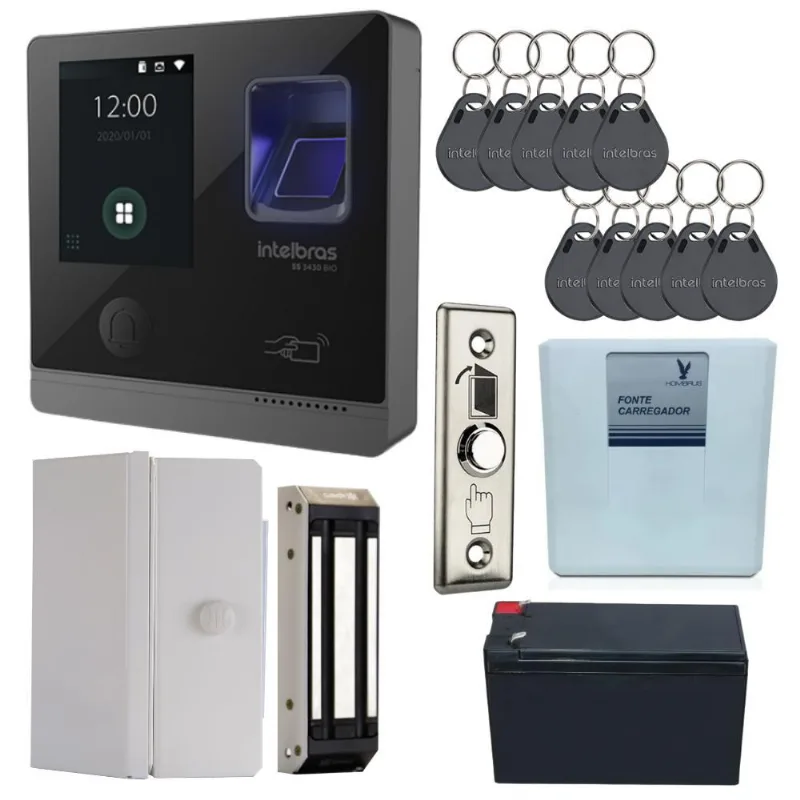 Kit Leitor De Acesso Ss3430 Biot Intelbras Eletroima Branca