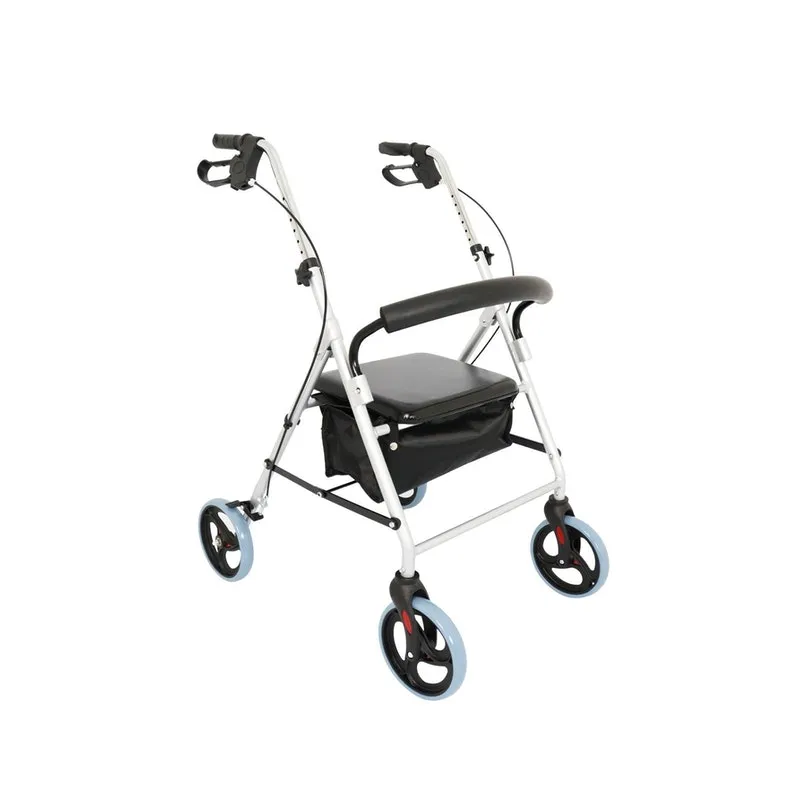 Andador Adulto 4 Rodas com Assento e Cesto D12 Dellamed