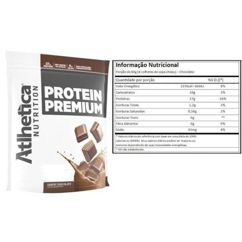 Whey Protein Premiun 850gr Atletica Sabor Chocolate