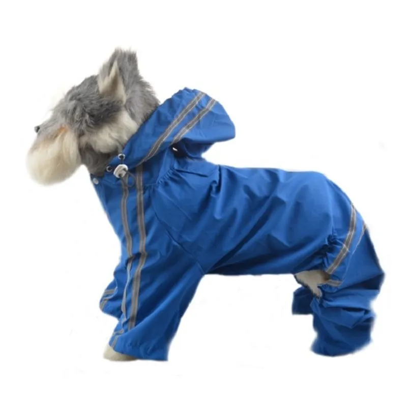Capa De Chuva Para Cães Pequeno Porte-tórax 64cm-rafs-azul