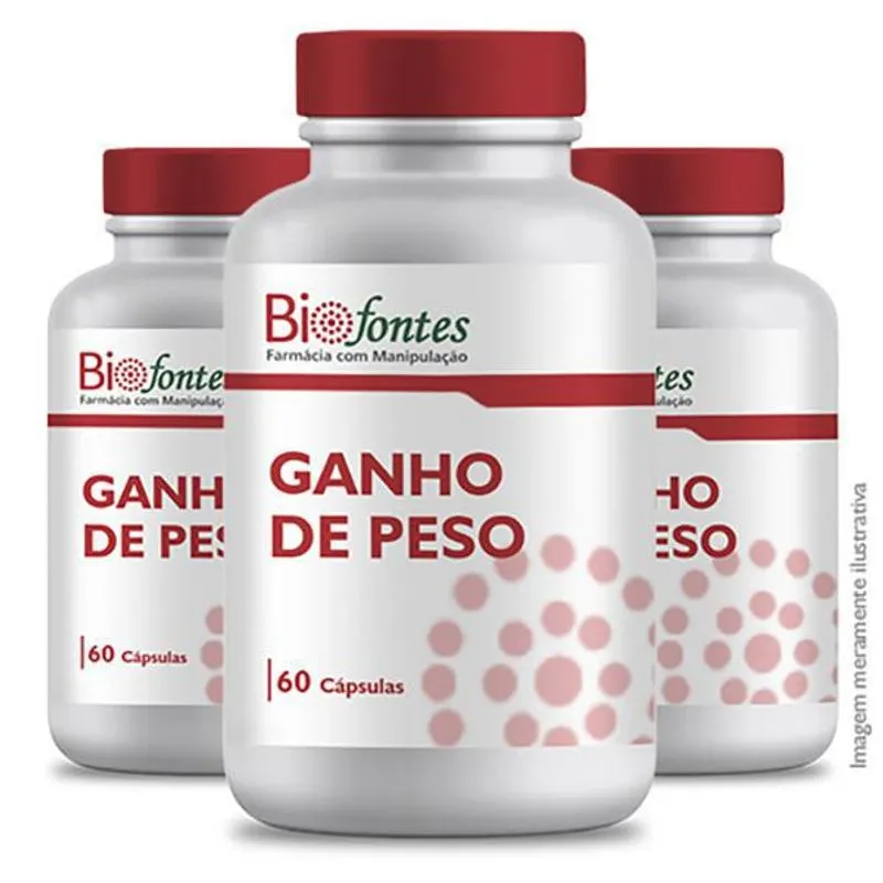 Kit 3x Composto Ganho De Peso 60 Cápsulas