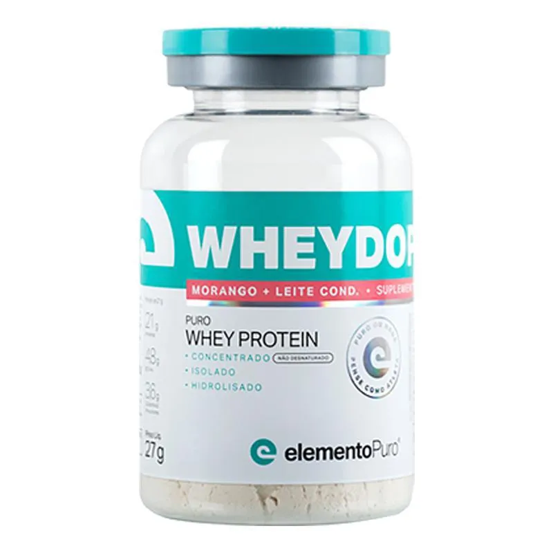 Wheydop 3w 1dose Elemento Puro 27g Morango+ Leite Condensado