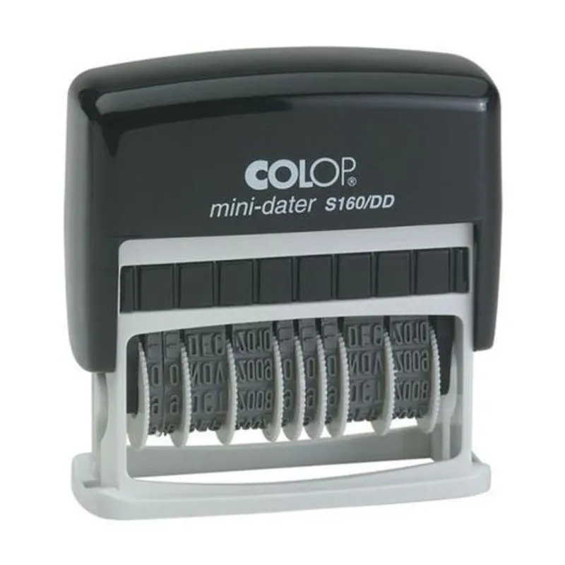 Mini Datador S160 Dd Estojo Entintado Para Texto Duas Datas