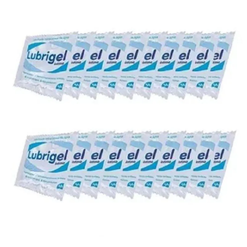 20 Unidades Saches Gel Lubrificante Íntimo À Base De Água