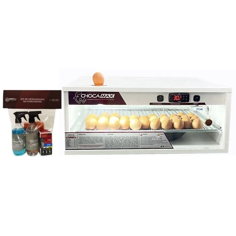Chocadeira Ovoscópio 120 Ovos + Kit de Higienização 110volts