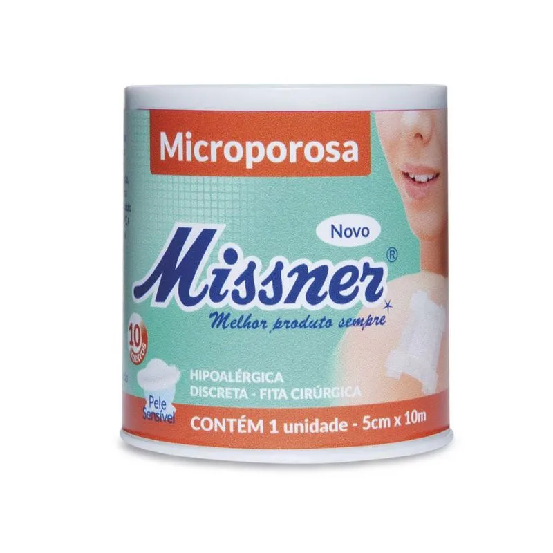 Kit 06 Rolos De Fita Micropore Branco (5cm X 10m) - Missner