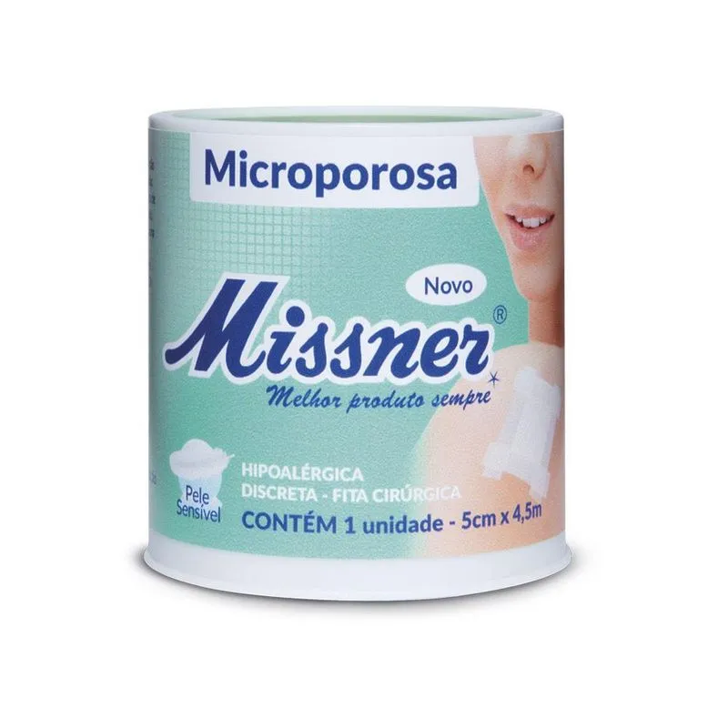 Kit 06 Rolos De Fita Micropore Branco 5cm X 4,5m - Missner