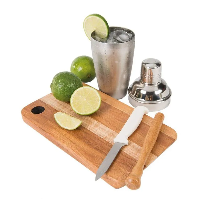 Conjunto Para Caipirinha 4 Peças Aço Inox Utily Domama