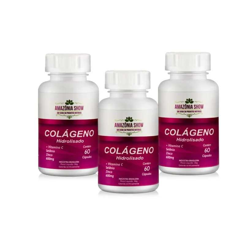 Kit Colágeno Com Vitaminas 180 Capsulas De 500 Mg