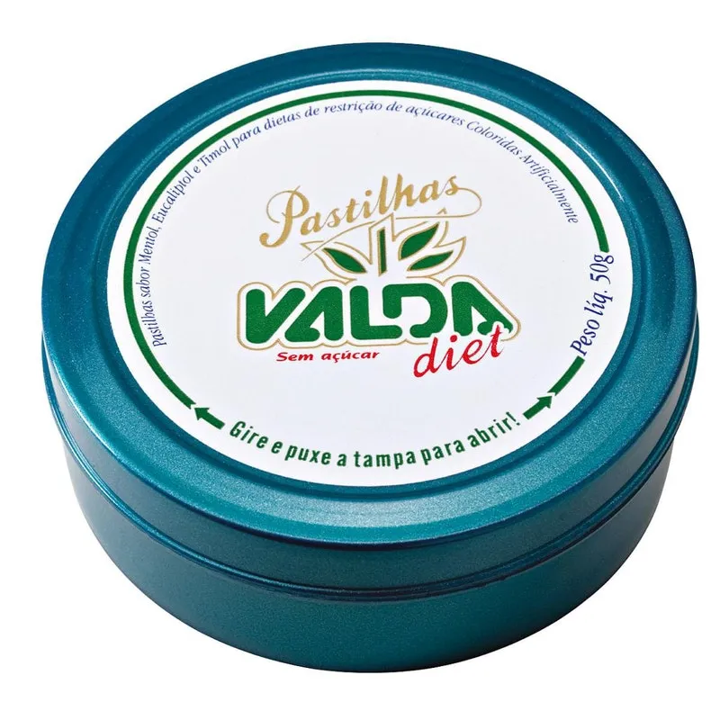 Pastilha Valda Diet Lata 50 Gr