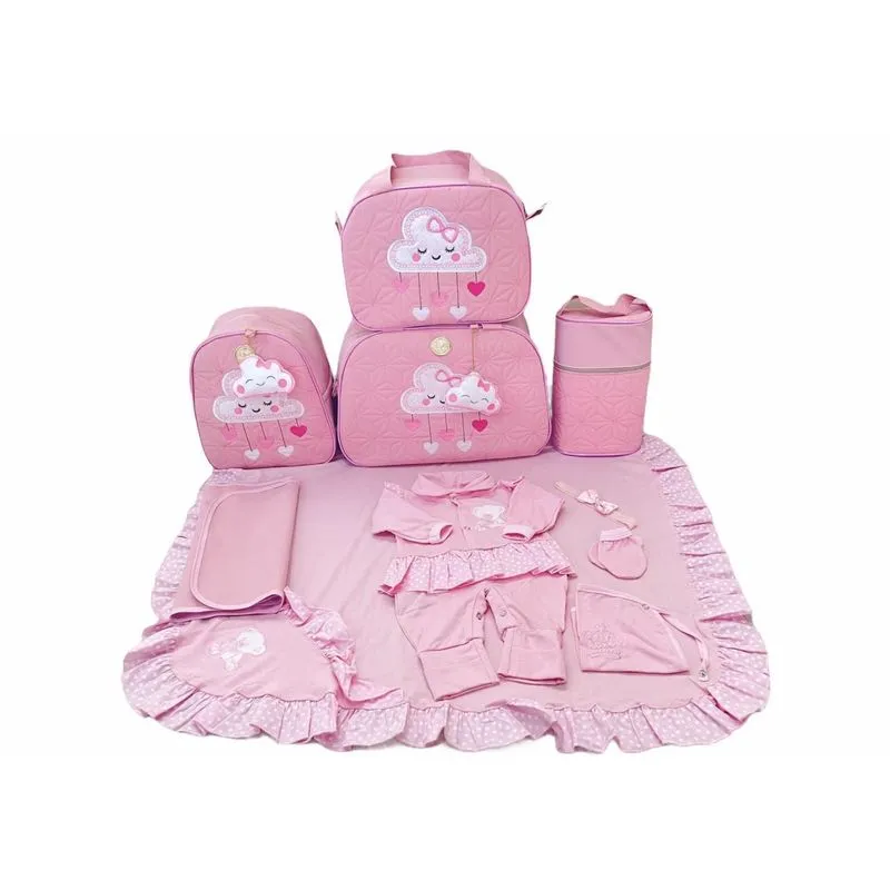 Bolsa Maternidade De Menina Nuvem Chuva De Benção