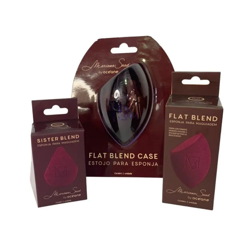 Esponja Flat Blend+ Case+ Esponja Sister Blend Mariana Saad
