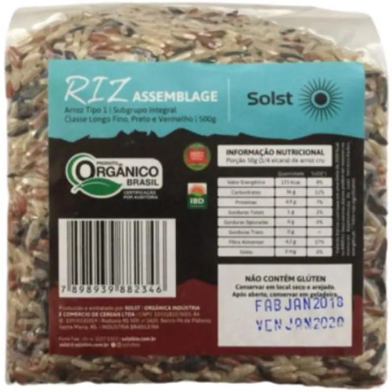 Kit 2x: Arroz Riz Assemblage Orgânico Solst 500g