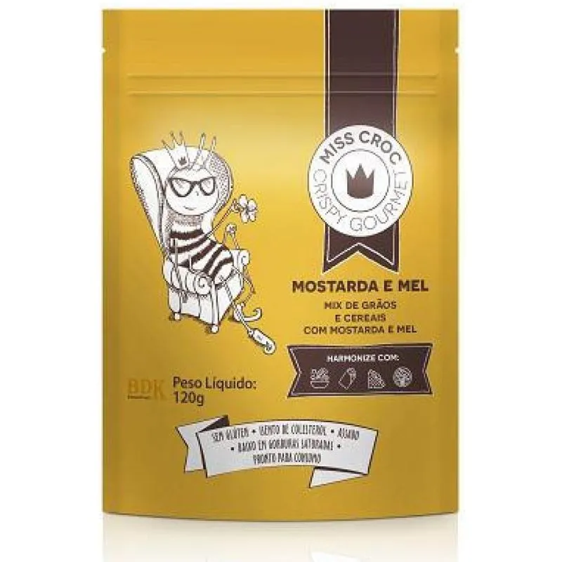 Kit 2x: Granola Crispy Mostarda E Mel Sachê Miss Croc 120g