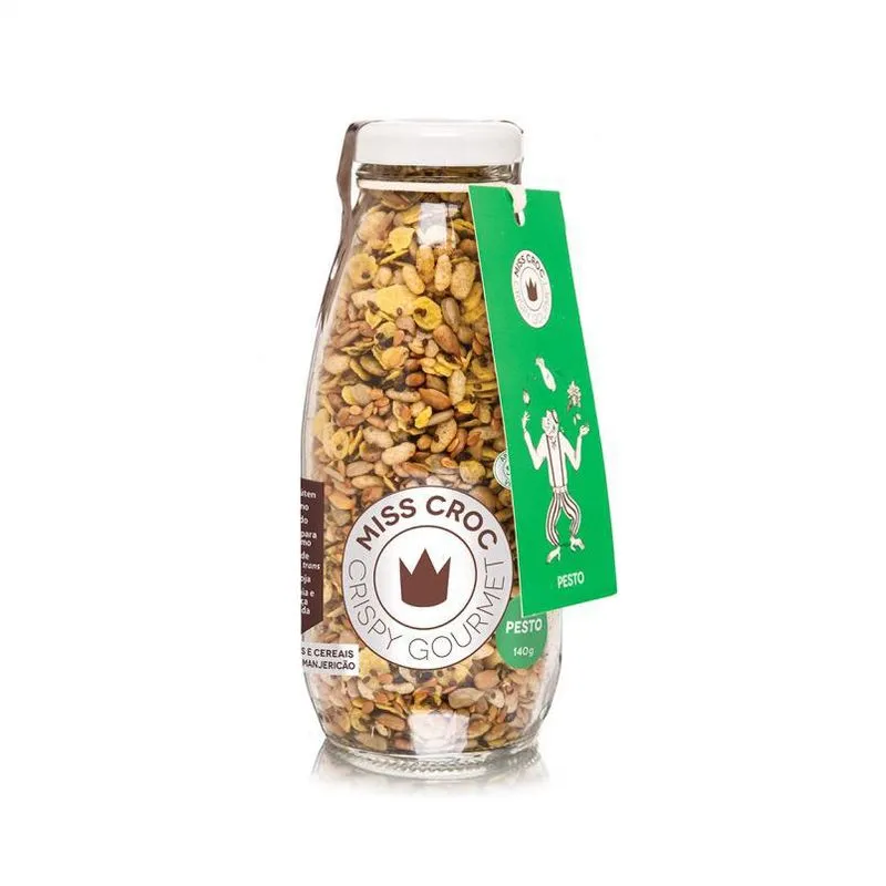 Kit 2x: Granola Crispy Pesto Garrafa Miss Croc 140g